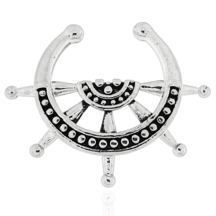 Ship Wheel Clip-On Septum Ring - Monster Piercing