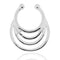 Septumring zum Anklipsen, chirurgischer Stahl 316L, Mini-Wellen