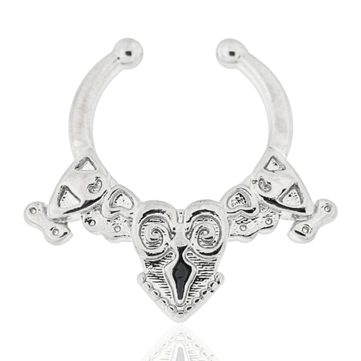 316L Surgical Steel Tribal Style Design Clip-On Septum Ring United Kingdom