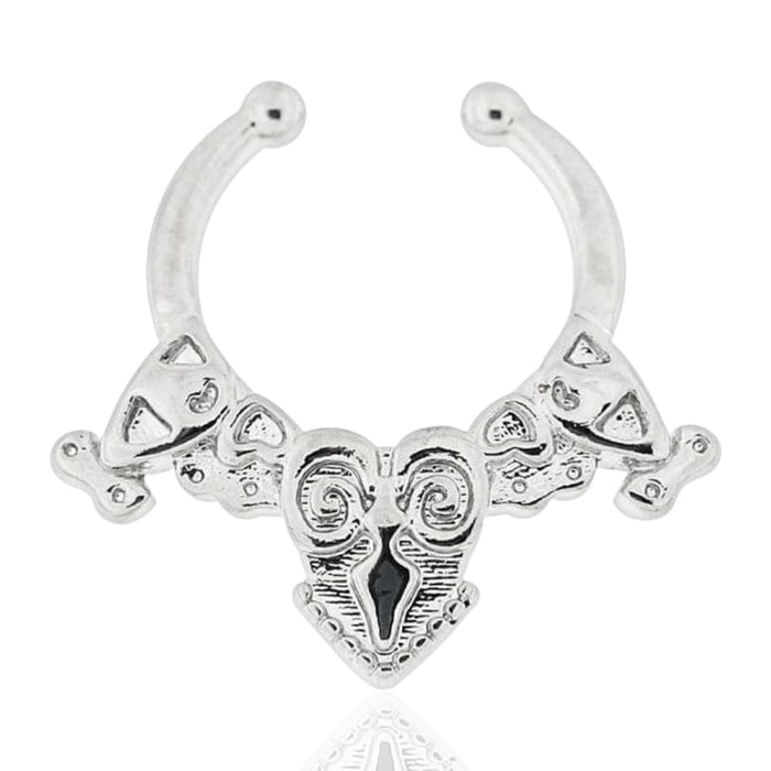 316L Surgical Steel Tribal Style Design Clip-On Septum Ring United Kingdom
