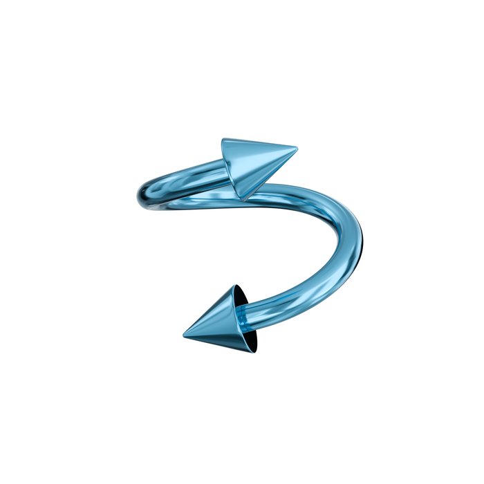 G23 Titanium  Anodised Twister Barbell with Cone - Monster Piercing