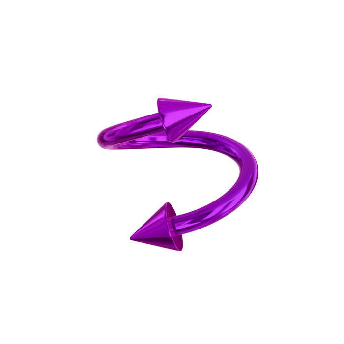 G23 Titanium  Anodised Twister Barbell with Cone - Monster Piercing