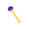 9K Gold Tanzanite Jewelled Nose Bone Stud
