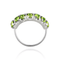 925 Sterling Silver 7 CZ's Paved Seamless Continuous Nose Hoop Ring