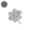 G23 Titanium CZ Jewelled Flower Threadless Push-fit Top