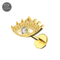 G23 Titanium CZ Jewelled Evil Eye Design Thread-less Push-Fit With Flatback Stud