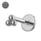 G23 Titanium Tri Ball Design Thread-less Push-Fit Flatback Stud