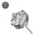 G23 Titanium Round CZ Jewelled Thread-less Push-Fit Top