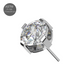 Titanium G23 (Grade 23) Round CZ Jewelled Thread-less Push-Fit Top - Monster Piercing