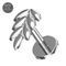 G23 Titanium Wheat Sheaf Design Thread-less Push-Fit With Flatback Stud