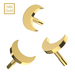 14K Gold Internal Thread Plain Tiny Crescent Top - Monster Piercing