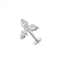 G23 Titanium Trinity Marquise Crystal Threadless Flatback Stud