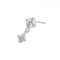 G23 Titanium CZ Jewelled Dangling Flower Threadless Labret Accessory Top
