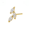 G23 Titanium Triple Marquise Leaf Threadless Labret Accessory Top
