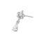 G23 Titanium Lotus Teardrop CZ Dangling Threadless Labret Accessory Top