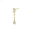 G23 Titanium Baguette CZ Chain Drop Threadless Labret Accessory Top