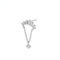 G23 Titanium Baguette Arc Chain Drop Threadless Labret Accessory Top