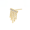 G23 Titanium CZ Chain Fringe Threadless Labret Accessory Top