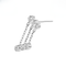 G23 Titanium Triple CZ Chain Drape Threadless Labret Accessory Top