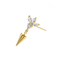 G23 Titanium Marquise Flower Spike Dangling Threadless Labret Accessory Top