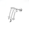 G23 Titanium Celestial Charm Chain Dangling Threadless Flatback Stud
