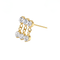 G23 Titanium Triple CZ Chain Drop Threadless Labret Accessory Top