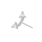 G23 Titanium CZ Jewelled Double Arrow Threadless Labret Accessory Top