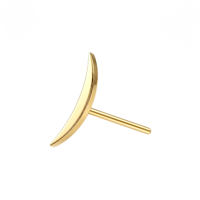 G23 Titanium Crescent Moon Threadless Labret Accessory Top
