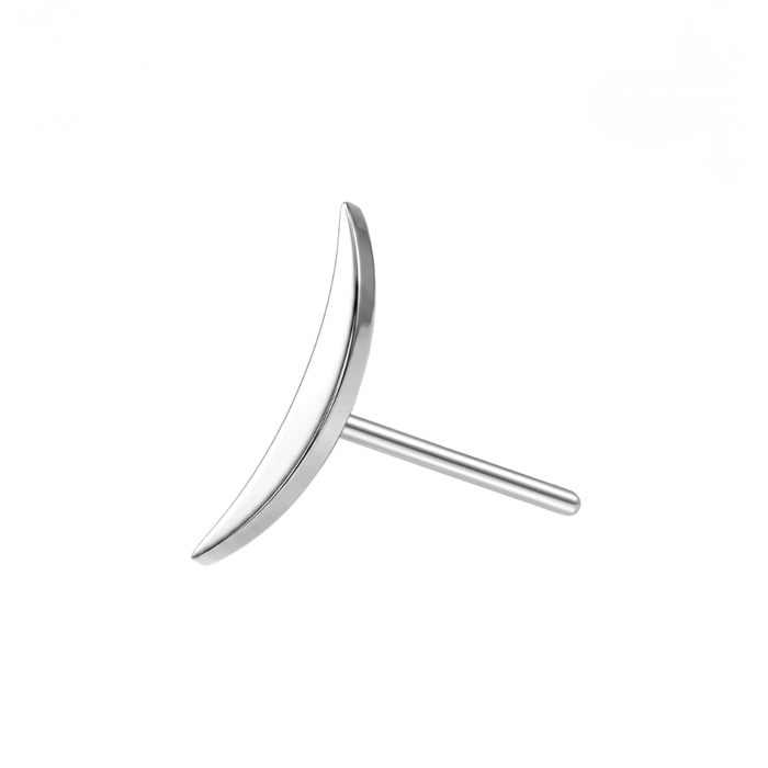 G23 Titanium Crescent Moon Threadless Labret Accessory Top