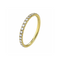 14K Gold Pave CZ Jewelled Segment Clicker Ring