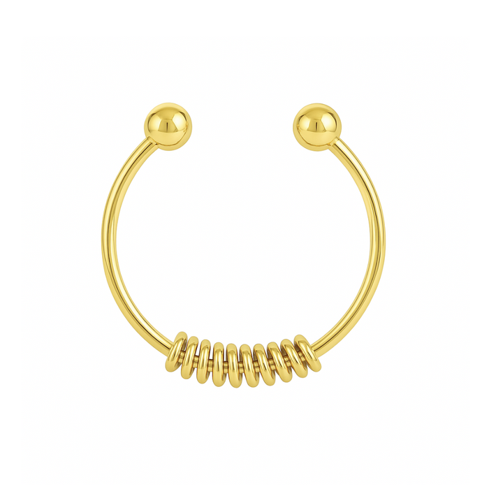 9K Gold Circular Spring Septum Ring - Monster Piercing