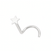 14K Gold Plain Star Nose Screw - Monster Piercing