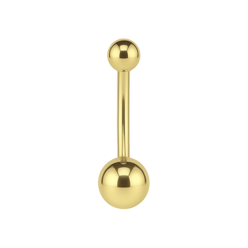 14K Gold Internally Threaded Belly Ring - Monster Piercing
