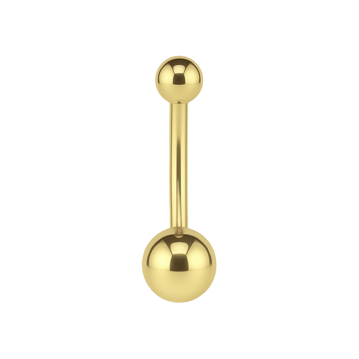 14K Gold Internally Threaded Belly Ring - Monster Piercing