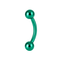 316L Surgical Steel Coloured Curved Bar With Ball
