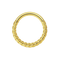 14K Gold Twisted 18G Hinged Segment Clicker Ring