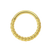 14K Gold Twisted 18G Hinged Segment Clicker Ring - Monster Piercing