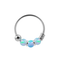925 Sterling Silver Opal Bead Nose Hoop Ring