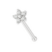 14K Gold Floral Flower Jewelled Nose Bone - Monster Piercing