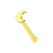 9K Gold Crescent Cut Design Nose Bone - Monster Piercing