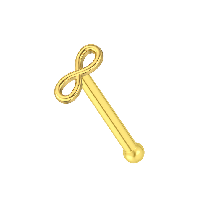 9K Gold Infinity Sign Nose Bone - Monster Piercing