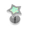 316L Surgical Steel Star Pattern Opal Stone Fake Ear Plug