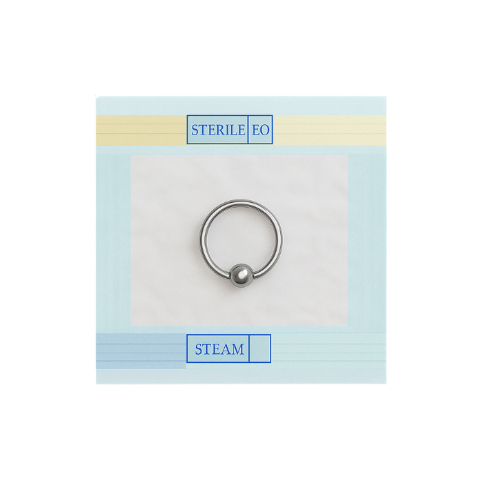 EO Gas Sterilised 316L Surgical Steel Captive Bead Ring