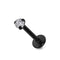 316L Surgical Steel Round Stone Jewelled Top Black Anodised Labret Bar