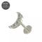 G23 Titanium CZ Studded Crescent Threadless Push-Fit Labret
