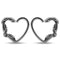 316L Surgical Steel Jewelled Swirling Snake on Heart Closure Ring