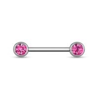 Brustwarzenpiercing aus chirurgischem Stahl 316L mit Kugel aus Zirkonia