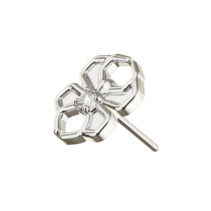 G23 Titanium CZ Jewelled Spider Threadless Pin Top