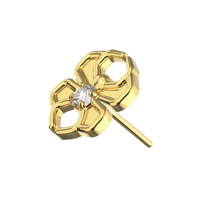 G23 Titanium CZ Jewelled Spider Threadless Pin Top