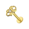 G23 Titanium CZ Jewelled Spider Threadless Flatback Stud